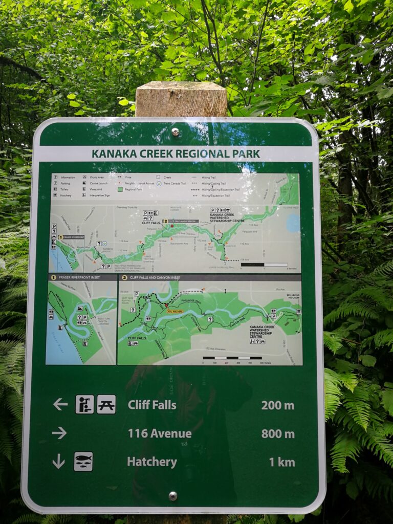 trail map at Kanaka Creek