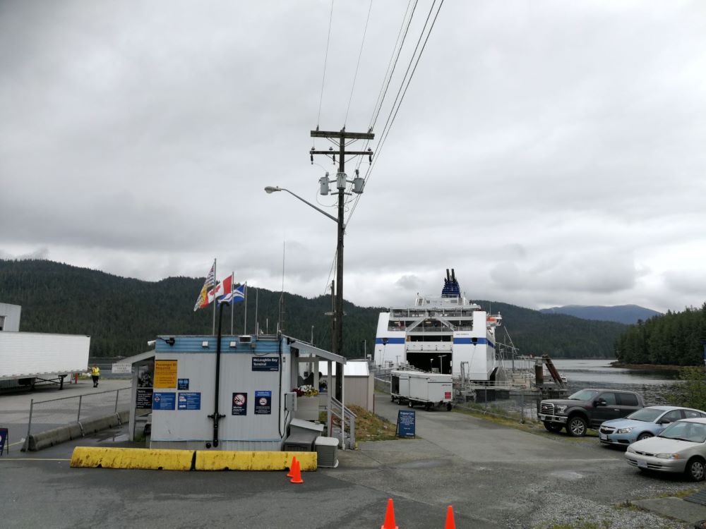 Bella Bella Ferry Terminal with Northern Expedition ferry in the background