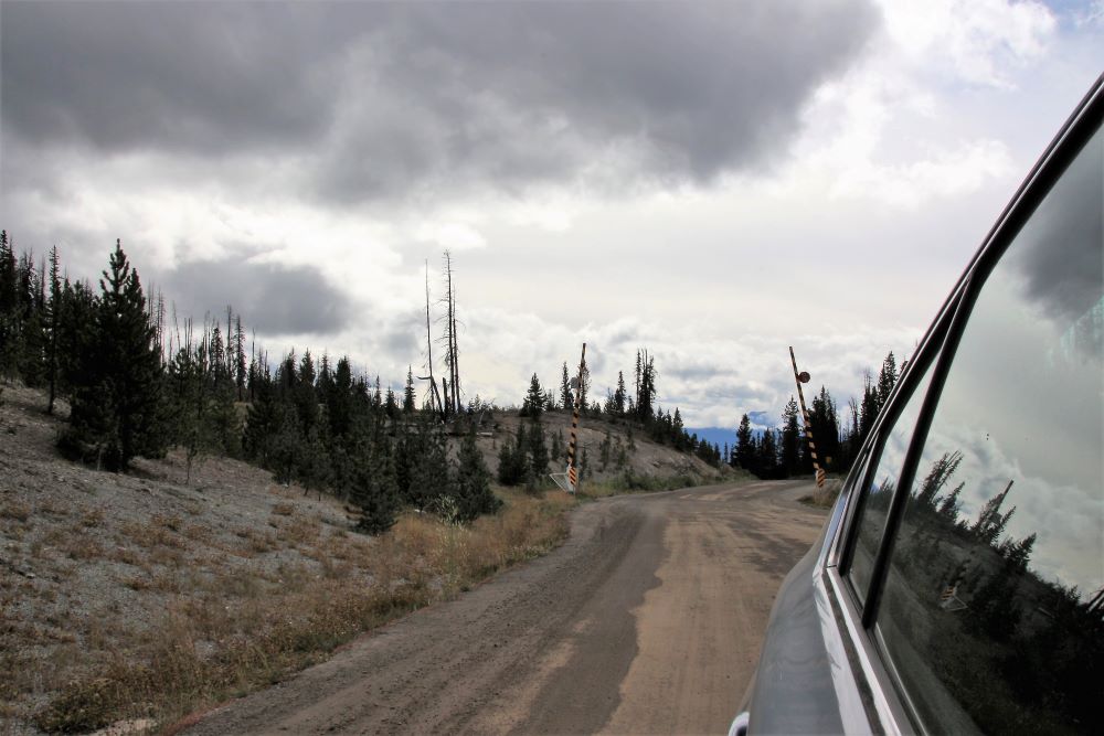 Looking back at the Heckman Pass Summit